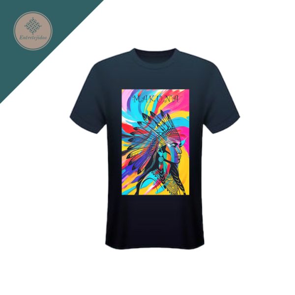 Camiseta Negra Diseño Makuna